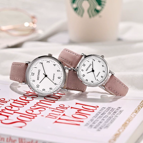 Брендовые водонепроницаемые ретро часы, легкий роскошный стиль, в корейском стиле, простой и элегантный дизайн, в стиле «Мори»
