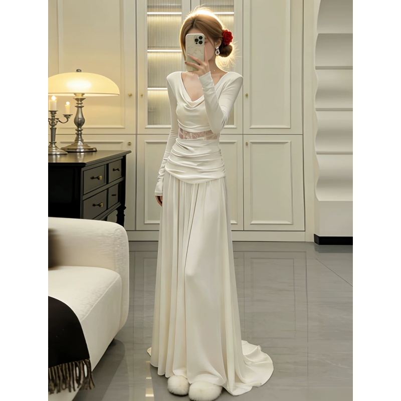 Pure and Alluring Spring/Summer Dress for Women 2026, Lace Splicing Long Dress, Sweet and Spicy Style, Complete Summer Outfit Pure and Alluring Spring/Summer Dress for Women 2026, Lace Splicing Long Dress, Sweet and Spicy Style, Complete Summer Outfit