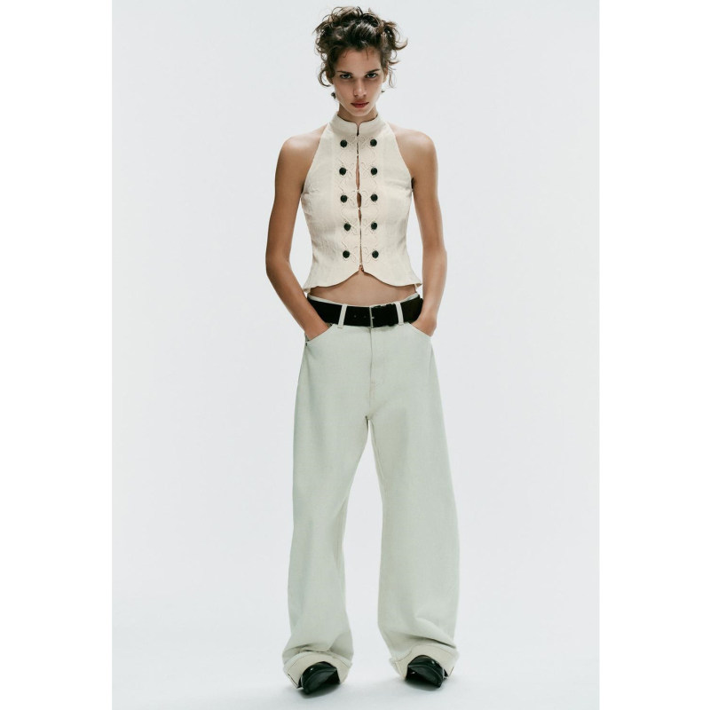 Za Original 26 Summer Women's Clothing Metal Hook Buckle Embellished Backless Stand Collar Asymmetrical Hem Vest Top 4813802 Za Original 26 Summer Women's Clothing Metal Hook Buckle Embellished Backless Stand Collar Asymmetrical Hem Vest Top 4813802
