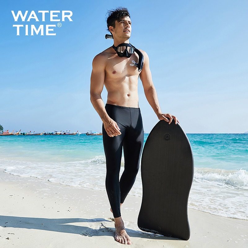 WaterTime 游泳长泳裤潜水服男分体防晒浮潜速干九分大码潜水装备