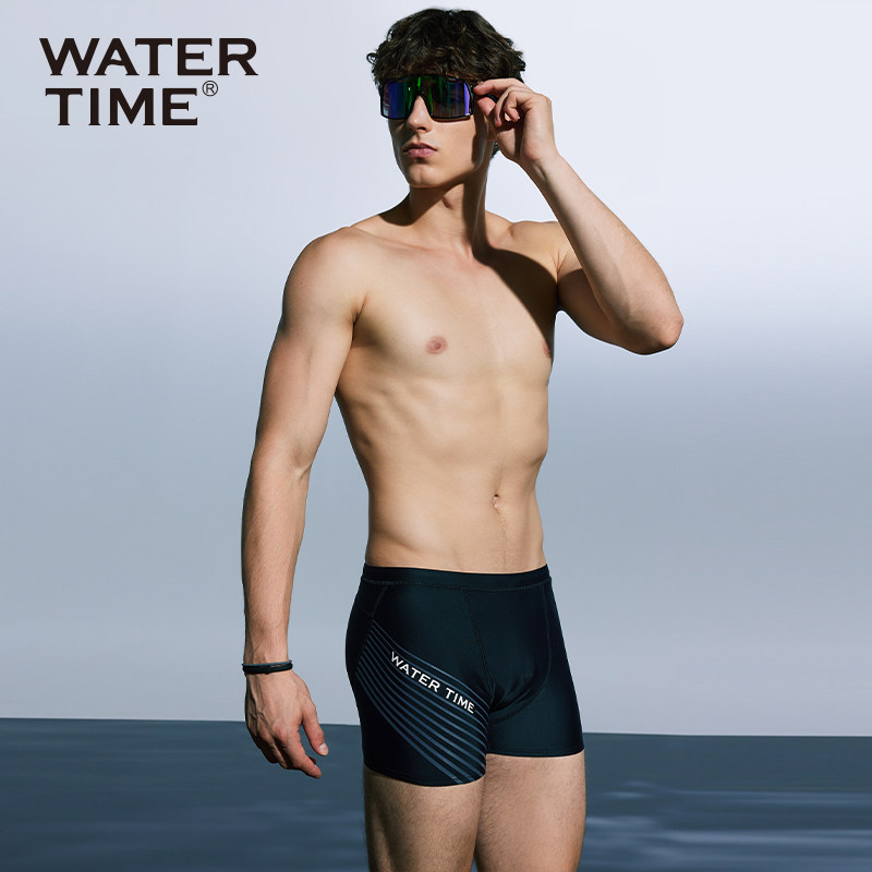 WaterTime 泳裤男2025新款成人速干防尴尬专业训练平角男士套装备