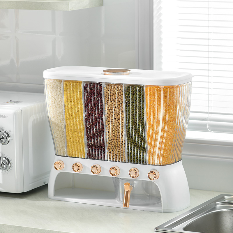 Kitchen compartment storage boxed food sealed storage tank grain miscellaneous rice bucket household insect-proof moisture-proof seal