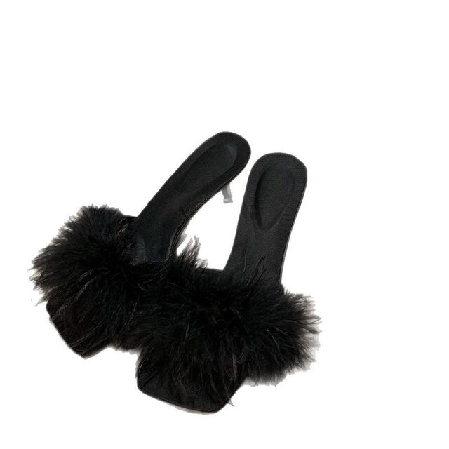 3cm Low-Heeled Shoes, Short-Heeled Slippers, French-Style Sandals for Women, Large Sizes 41 to 43, Summer Shoes for Wide Feet, Extra Wide and Extra Thick 5