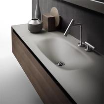 Imported DuPont Corian integrated basin bathroom cabinet combination gray acrylic bathroom simple wash basin