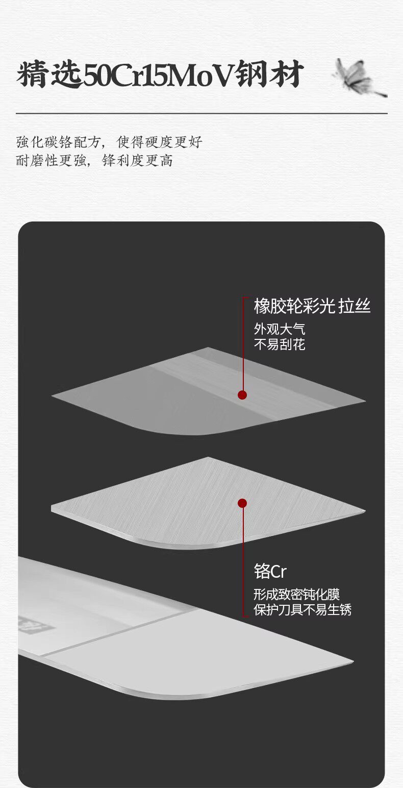 安享好物 安享A级轻片刀-张小泉梁祝切片刀  