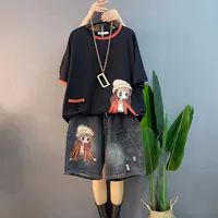 Черные шорты, короткий рукав