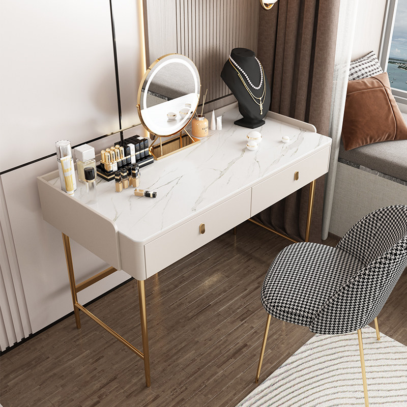 Net Red Ins Wind Makeup Table Eu Style Dresser LED Touch Lights with bedrooms Small family Princess Mini Makeup Table 