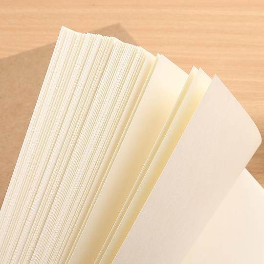 Large Draft Notebook with Eye-Protection Ring Binder, A5 Notebook, A4 Diary, Loose-Leaf Beige Thick Blank Paper, A6 Mini Portable Detachable Pocket Notepad for Exam Preparation