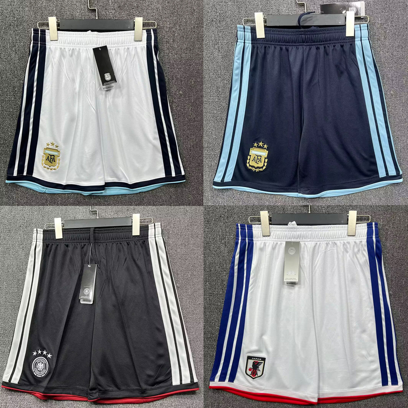 Brazil, Netherlands, Italy, France National Team Football Shorts Home and Away Fan Version