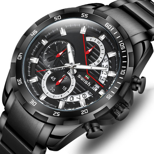 2022高端新款钢带商务防水手表男士时尚腕表 工厂石英表