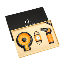 Cigar scissors set tool cigarette cutter hole punch accessories cigar special spray gun pliers lighter gift box