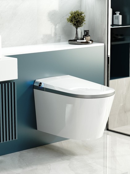 壁挂式智能马桶全自动虹吸冲水悬空内置泡沫盾入墙式挂壁坐便器