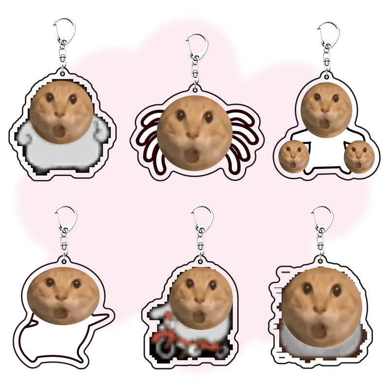 Abstract Round-Headed Cat and Spider Emoji Acrylic Keychain for Seniors, Backpack Decoration, Gift Abstract Round-Headed Cat and Spider Emoji Acrylic Keychain for Seniors, Backpack Decoration, Gift