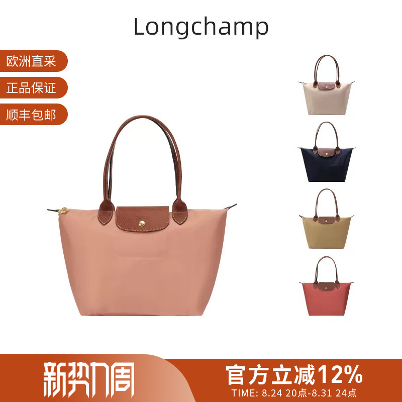 Longchamp Women's Medium Long Handle Foldable Dumpling Bag Tote Bag Handheld Shoulder Bag 2605 089