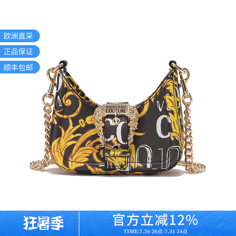 Vjc Versace Women's Printed Chain Decorated Bag Single Shoulder Crossbody Bag 74Va4Bfv Zs597