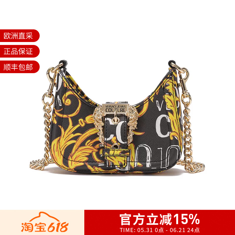 Vjc Versace Women's Printed Chain Decorated Bag Single Shoulder Crossbody Bag 74Va4Bfv Zs597