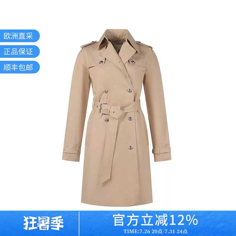 [Premium Selection] Michael Kors Women's Cotton Mid-Length Trench Coat Mr3209Ddty