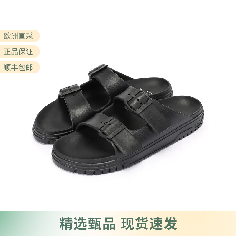 Ax Armani Men's Double Strap Buckle Adjustable Casual Slippers Beach Sandals Xup015 Xv821 Ax Armani Men's Double Strap Buckle Adjustable Casual Slippers Beach Sandals Xup015 Xv821