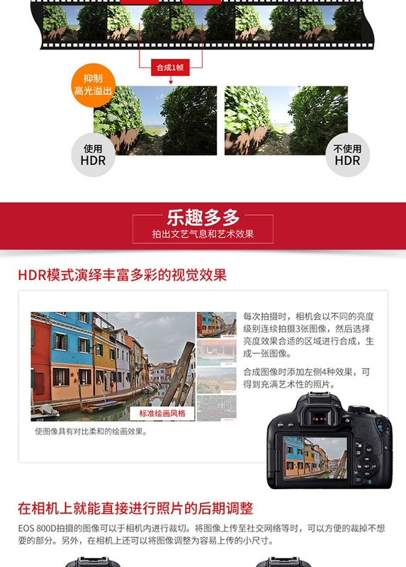 [Brand new] Máy ảnh kỹ thuật số HD Canon / Canon EOS 800D đơn thân máy ảnh kỹ thuật số nhập cảnh ở nhà du lịch chụp ảnh phong cảnh Máy ảnh DSLR đam mê máy ảnh tầm trung - SLR kỹ thuật số chuyên nghiệp