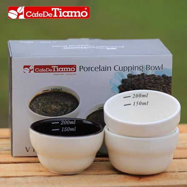Tiamo Coffee Cup Tasting Set, Six-Piece Gift Box, Professional Pure White Ceramic Cup and Bowl Set, Coffee Cup Tasting Bowl, 200ml Tiamo Coffee Cup Tasting Set, Six-Piece Gift Box, Professional Pure White Ceramic Cup and Bowl Set, Coffee Cup Tasting Bowl, 200ml