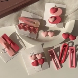 Откройте розовую сказочную поездку!ПересечениеКорейский дофамин сладкий розовый ежедневный ношение и шпилька