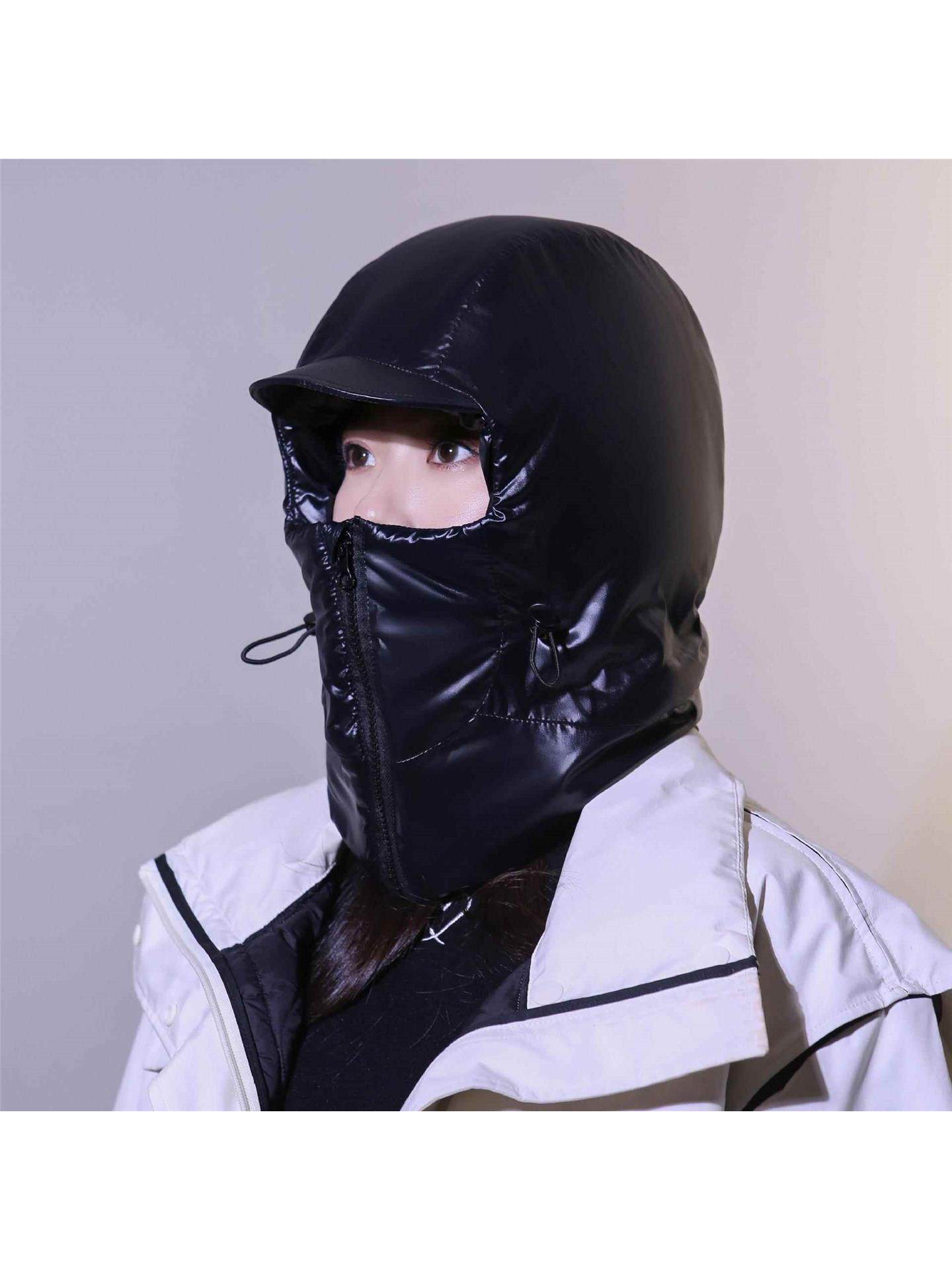 Winter Warm Hat for Women, Outdoor Cycling Face and Ear Protection, Integrated Thickened Lei Feng Hat, Outdoor Cold-Proof Essential for Men