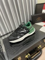 Prada Prada New Pint Mens Classic Bull Leather Parquet Color Rubber Large Bottom Casual Sports Board Shoes