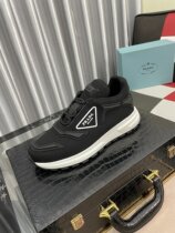 Prada Prada New Round Head Lace Shoes Casual Old Daddy Shoes Low Helper Board Shoes Splicing Sports Running Shoes Mens Shoes