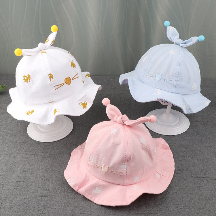 Baby hat 6 I December Summer money Thin Baby Fisherman Hat Cute Spring Autumn Boy Girl Princess Sunscreen