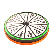 Primary school teaching tool fraction problem demo magnetic fraction problem demonstrator Student disk round division