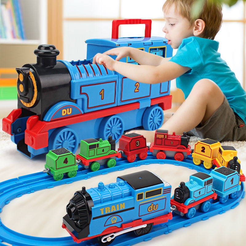 Small Locomotive Suit Large Number Track Master Electric 2 Children Boy Toys 3-6 Year Old Puzzle High-speed Rail