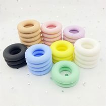 10pcs lot Donuts babySilicone teether coorful ring circle