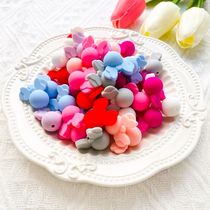 10pcs Cartoon Mouse Head Silicone Beads Food Grade for Baby Baby