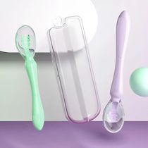 Soft Silicone Baby Feeding Spoon Candy Color Spoon Children