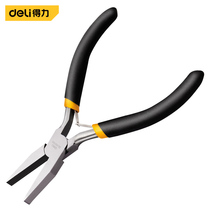 Deli flat nose pliers mini flat nose pliers toothless flat nose pliers high carbon steel 5 inch flat nose small pliers DL103105