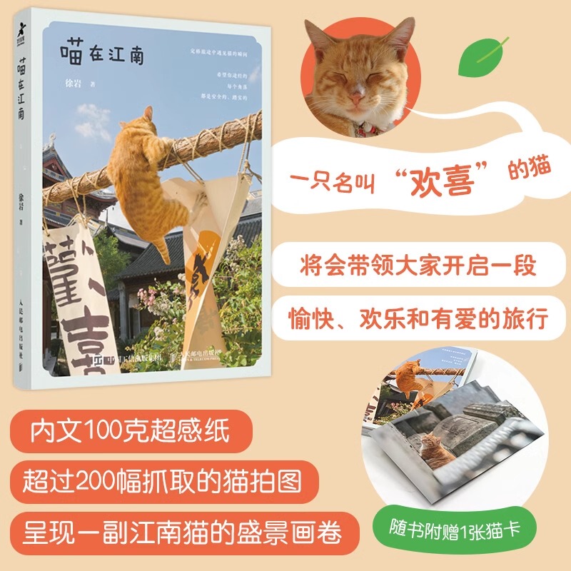 【Includes Cat Card】Meow in Jiangnan: Xu Yan's Cat Photography Collection and Essays - Cute Pet and Stray Cat Photo Album - Adorable Cat Photos - Creative Gift by Zhiyuan Weiku