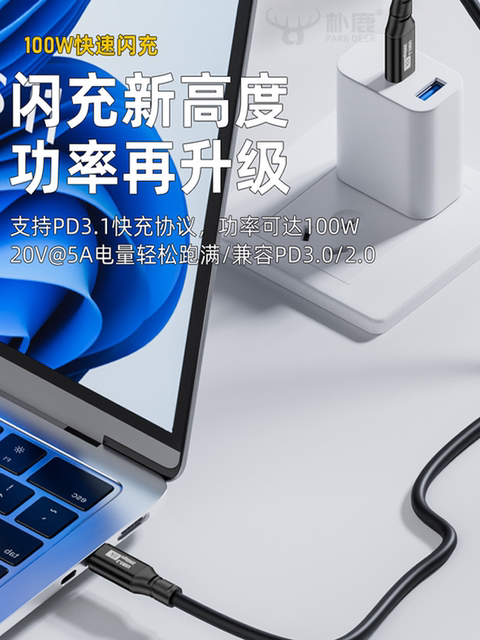 Full-Featured Dual-Head Type-C Extended Data Cable Pd100W Lightning Fast Charging 20Gbps High-Definition Video Cable Male-To-Male Suitable for Apple Iphone15 Mac Laptop Tablet Ipad16