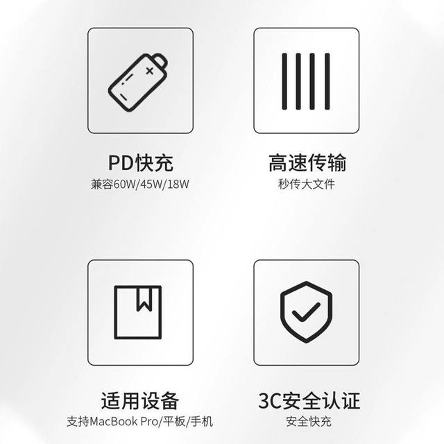 Dual Type-C Data Cable, Double-Ended Pd Fast Charging, C to C Interface, Suitable for Xiaomi, Huawei, Honor, Samsung Charging Cable, Flash Charging, Dual Male-To-Male, Apple Laptop, Two-Way Type-C