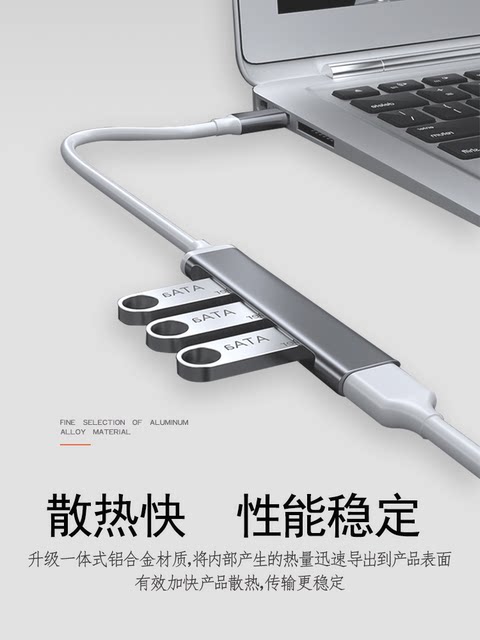 Usb3.0 Multi-Port Type-C Docking Station MacBook Expansion USB Flash Drive Converter Adapter Suitable for Huawei Honor Apple Laptops Tablets USB Mouse Keyboard Splitter