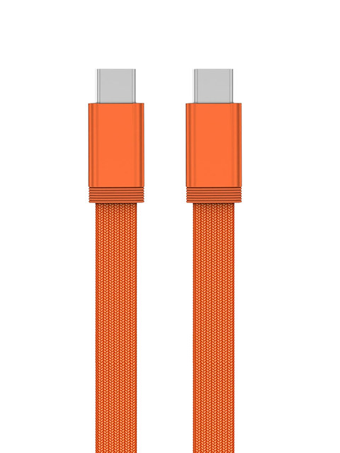 Dual Type-C Data Cable, Ultra-Thin Braided Flat Cable, Suitable for iPad Laptop Charging and Transmission, Pd65W Super Fast Charging 3A, Suitable for Apple 17 Mobile Phones, Huawei Fast Charging, Anti-Breakage and Anti-Falling Off