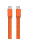Dual Type-C Data Cable, Ultra-Thin Braided Flat Cable, Suitable for iPad Laptop Charging and Transmission, Pd65W Super Fast Charging 3A, Suitable for Apple 17 Mobile Phones, Huawei Fast Charging, Anti-Breakage and Anti-Falling Off