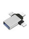 Suitable for Apple Android Typec Huawei Iphone16Pro Three-In-One Otg Adapter Mobile Phone USB Flash Drive Converter Multi-Function Data Cable Tpc Connection iPad USB Flash Drive Usb3.0 Interface