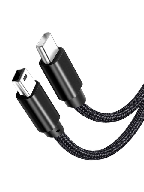 [Plug and Play] Type-C to Mini USB Data Transfer Cable for Dash Cam, External Hard Drive, Old-Style Mobile Phones, Connecting Camera, Mp3, Transfer and Charging Cable, T-Type Port