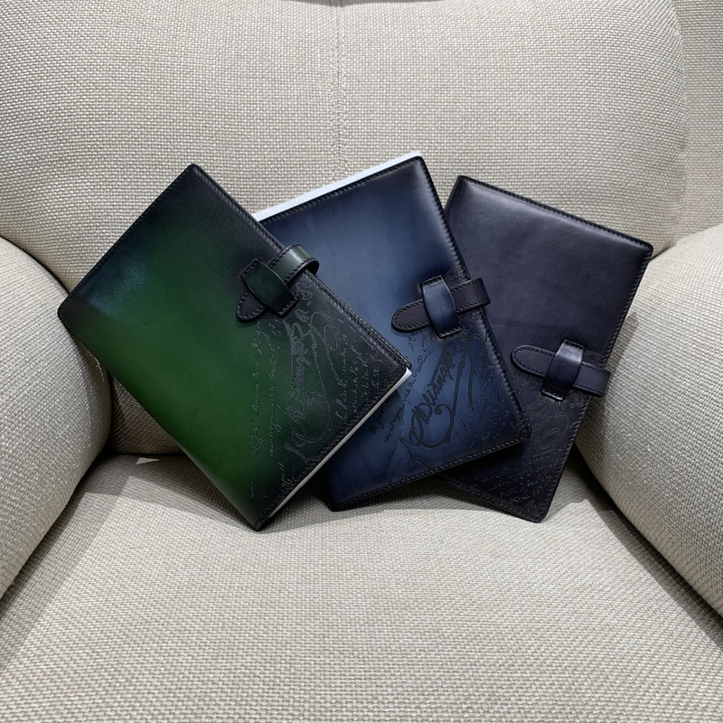 Notebook, Imported First-Layer Cowhide, Pure Handmade Color Polishing Process, Alternative Version of Berluti Notebook, Imported First-Layer Cowhide, Pure Handmade Color Polishing Process, Alternative Version of Berluti