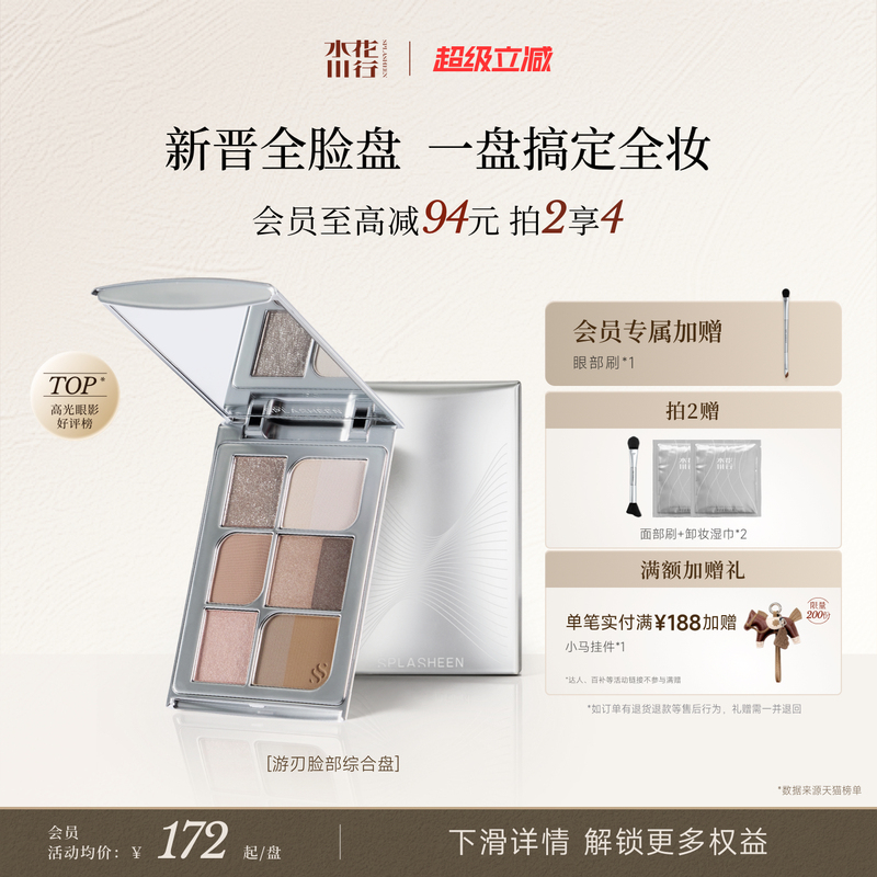 Splasheen Water Splash River Face Comprehensive Palette Blush Contour Highlight Brightening Eyeshadow Multi-Functional Makeup Palette Splasheen Water Splash River Face Comprehensive Palette Blush Contour Highlight Brightening Eyeshadow Multi-Functional Makeup Palette