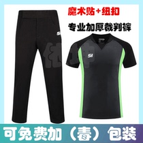 2024 Professional Sanheng Referee Suit Polyester Fiber Top Woven High Waist Referee Pants Personalized Custom Printing