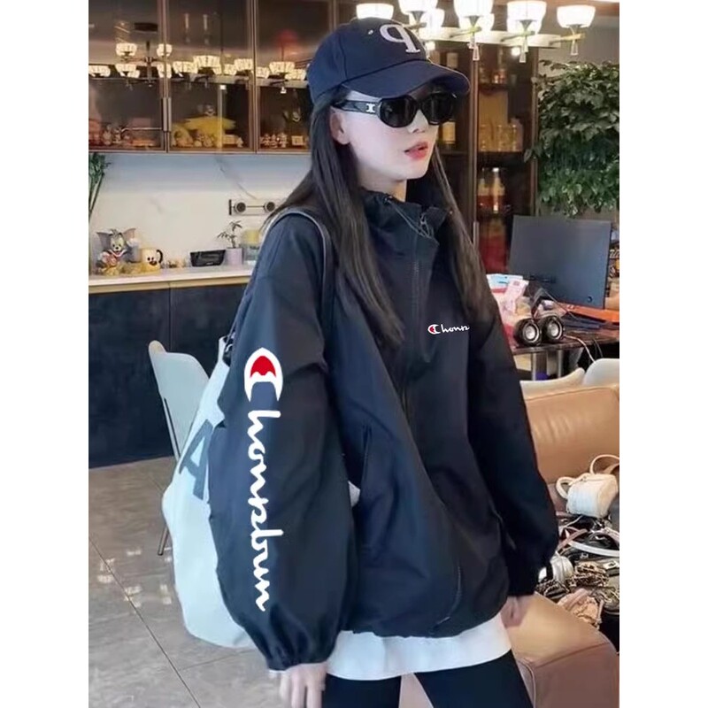 Cute Champion Jacket for Women, Spring and Autumn New Casual Sports Windbreaker, High-End Small Jacket Top