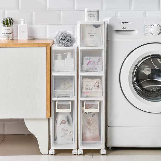 夹缝收纳柜抽屉式厨房冰箱卫生间厕所边柜超窄柜缝隙柜窄缝置物架