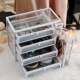 Internet Celebrity Glass Jewelry Storage Box Princess Earrings Ear Studs Rings Necklaces Desktop Drawer Watch Jewelry Display Stand