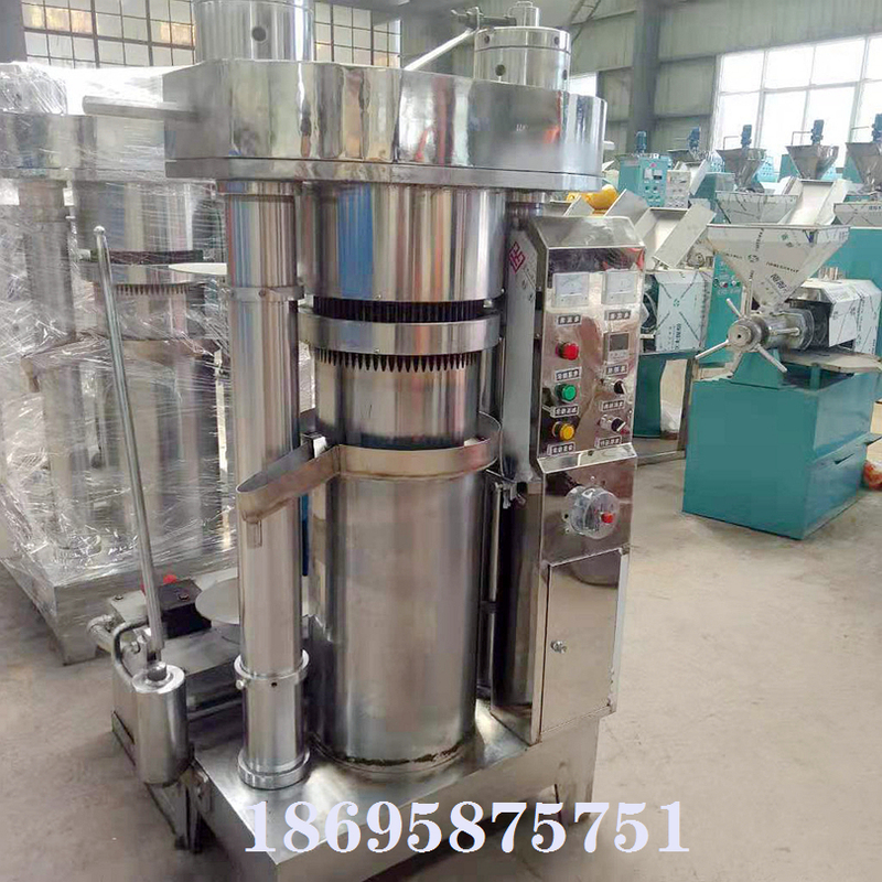 Large Commercial Walnut Oil Frying Machine Sesame Sesame Oil Vertical Hydraulic Oil Press Production Line 20kg Large-Scale Fully Automatic